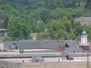 WUVT antenna atop Squires Student Center