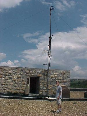 WUVT antenna atop Lee Hall
